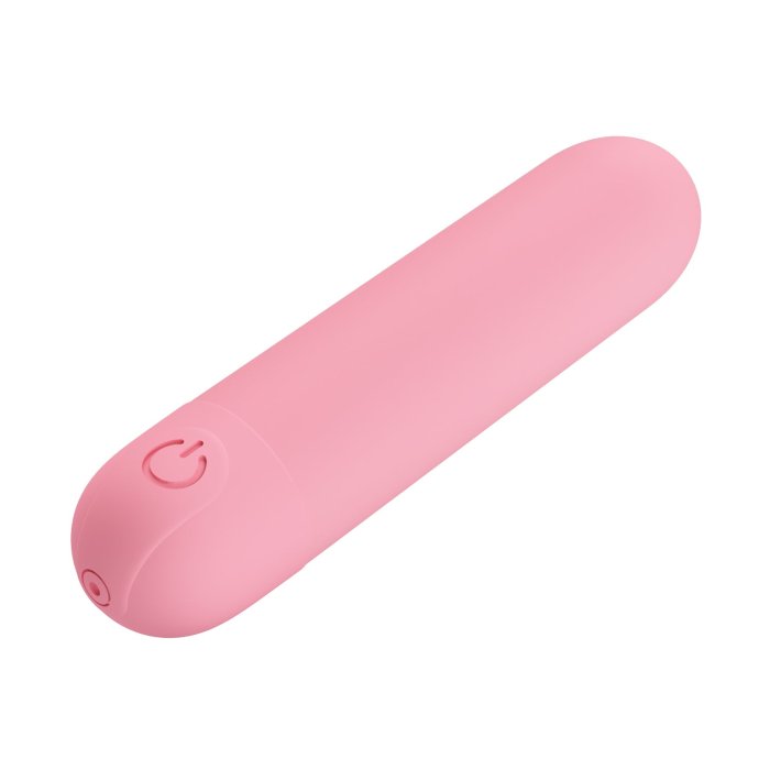 Mini vibrator bullet Stefan Pretty Love Corai - specificatii 8 cm 10 moduri vibratie USB
