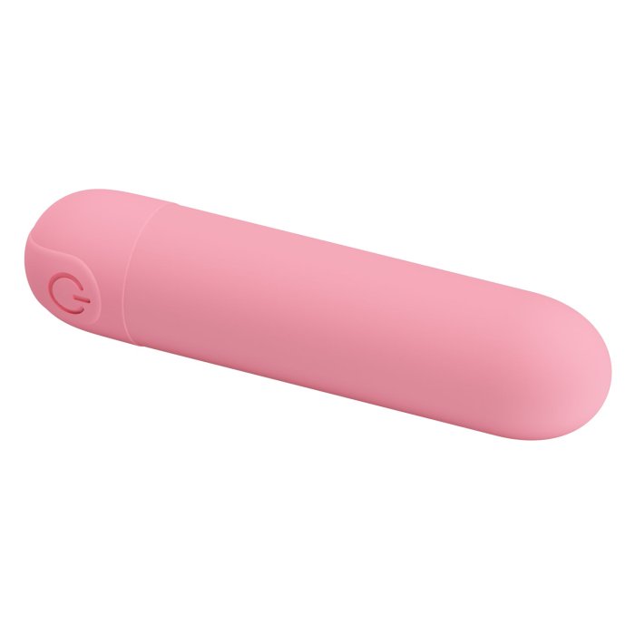 Mini vibrator bullet Stefan Pretty Love Corai - vedere laterala dimensiuni compacte