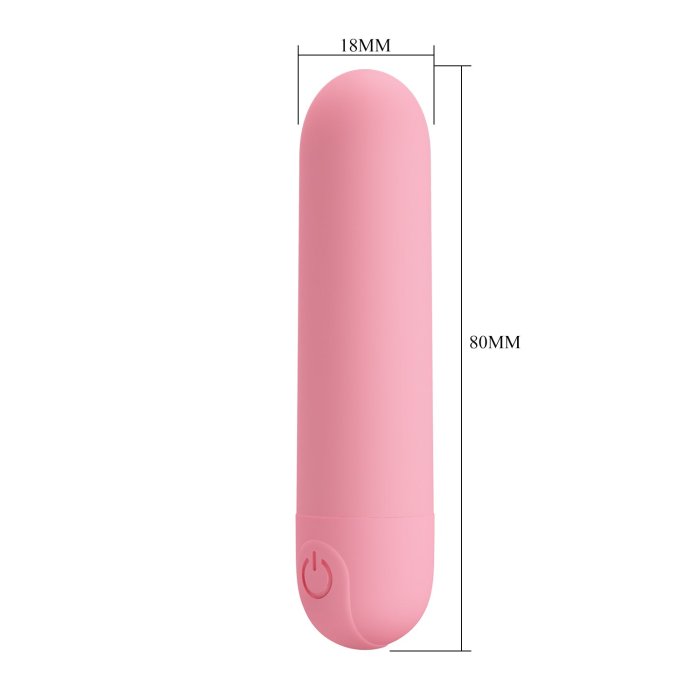 Mini vibrator bullet Stefan Pretty Love Corai - mod de utilizare extern