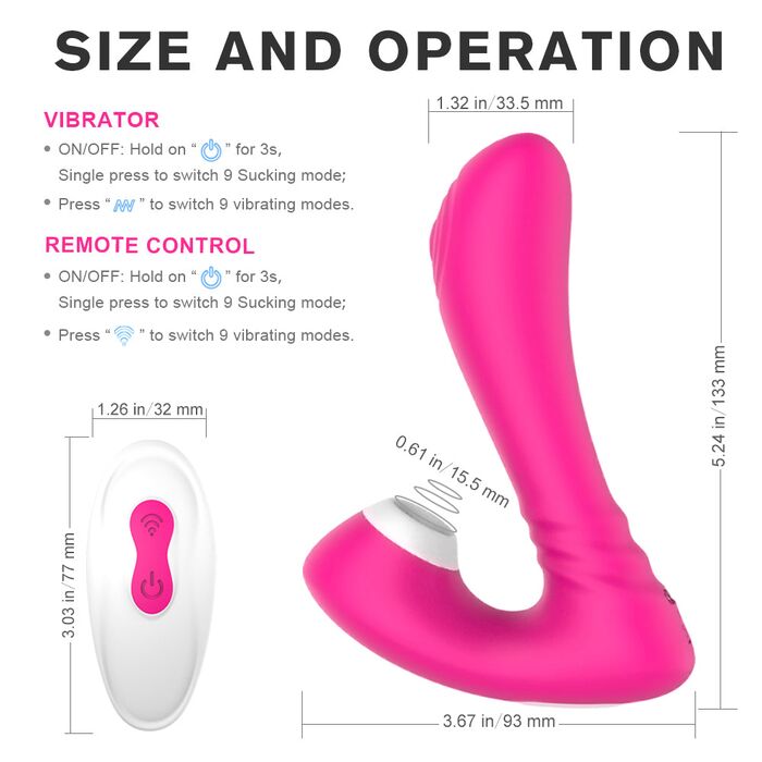 Vibrator cu suctiune Elys Sublime, Toyz4Lovers - Roz