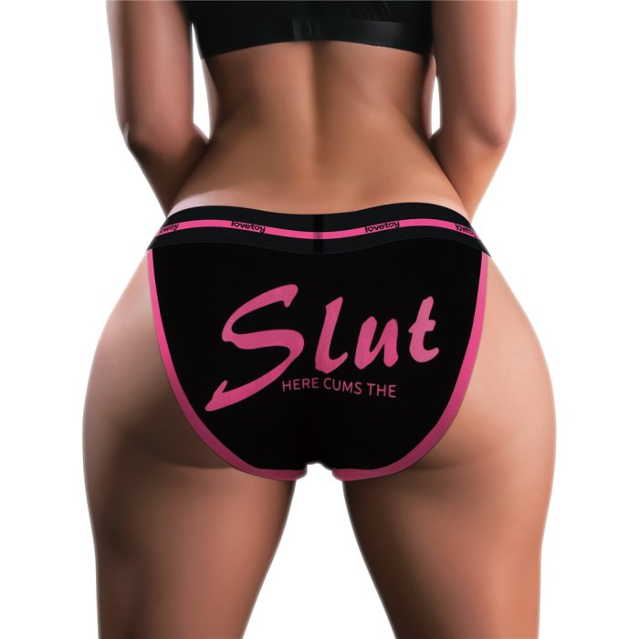 Chiloti cu Vibratii, Lovetoy, model Slut - Negru