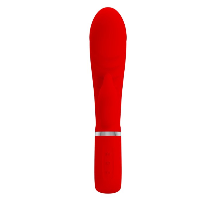 Vibrator Rabbit Prescot, Pretty Love, Super Soft, 7 moduri Vibratii - Rosu