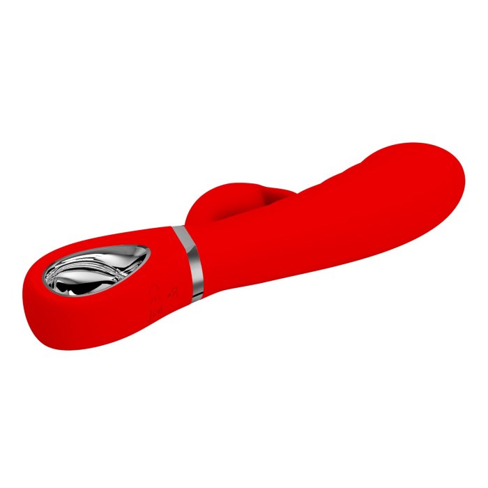 Vibrator Rabbit Prescot, Pretty Love, Super Soft, 7 moduri Vibratii - Rosu