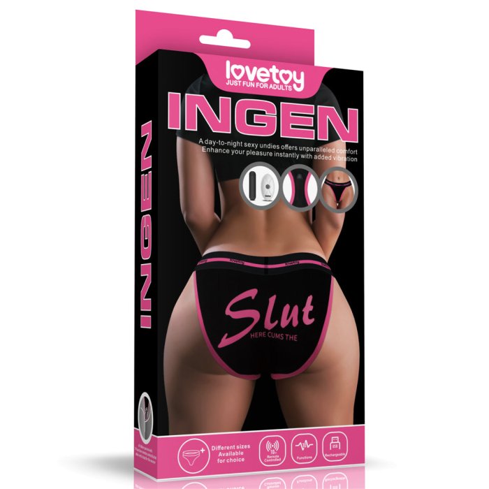 Chiloti cu Vibratii, Lovetoy, model Slut - Negru