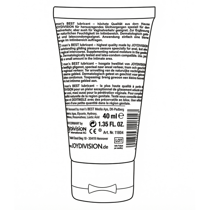 Lubrifiant Anal JoyDivision "MansBest" 40ml - detaliu design