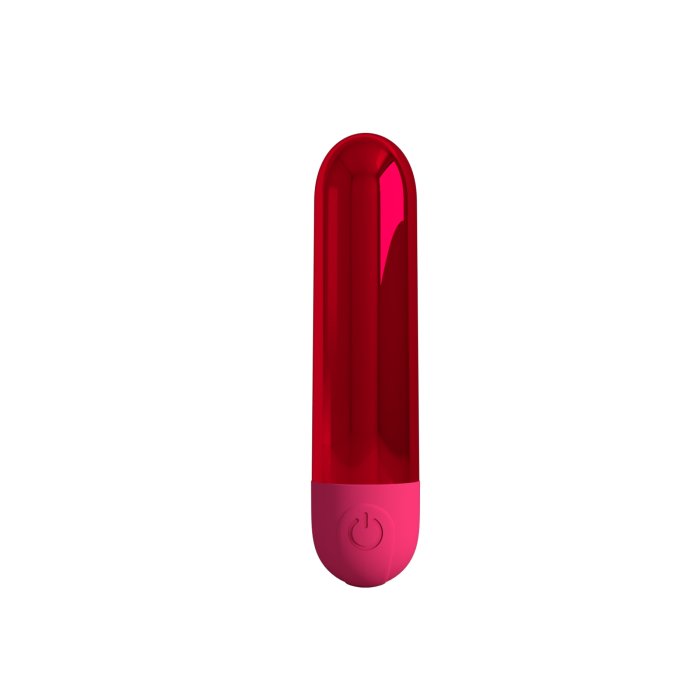 Mini vibrator bullet Kiwi Pretty Love Rosu Metalizat - mod de utilizare extern