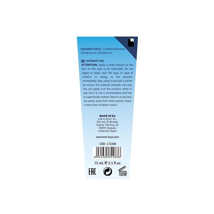 Lubrifiant intim pe baza de silicon, Moi BTB - 75 ml