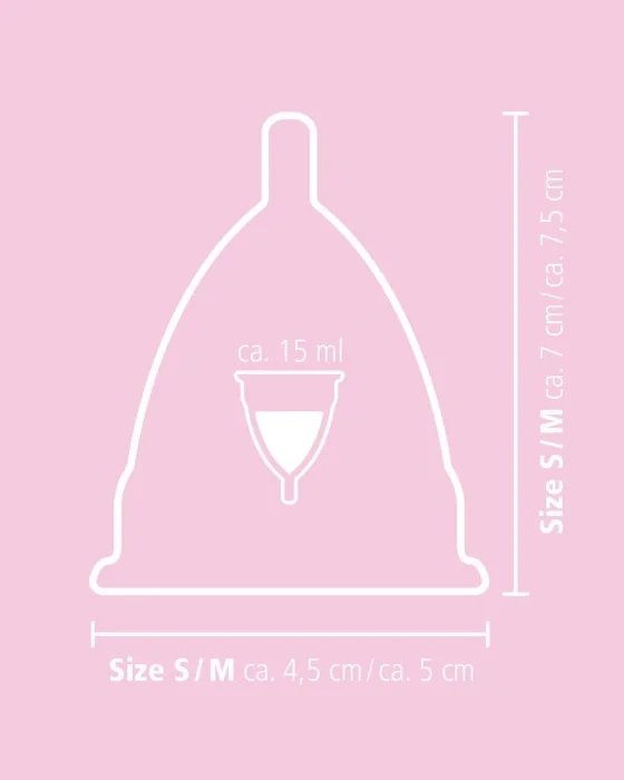 Cupa Menstruala Smooth Glide Tiny Cup Transparenta Medie - 5 cm