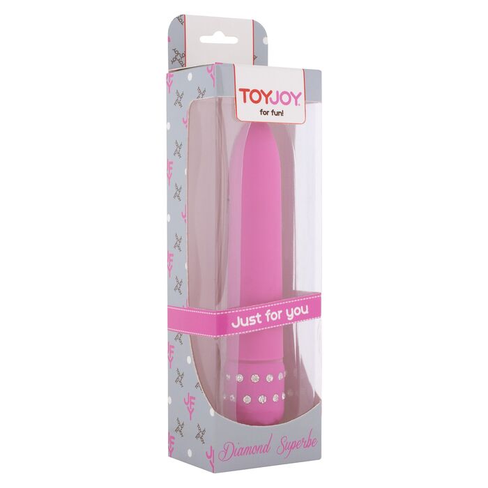 Vibrator Diamond Superbe, cu strasuri, roz