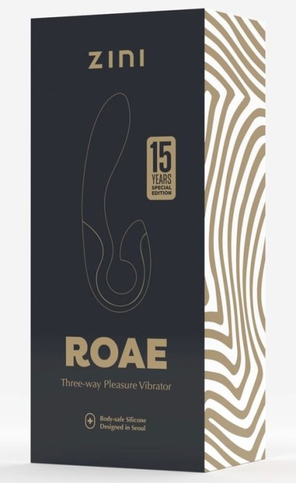Vibrator Black Gold, Zini Roae SE Three-way Pleasure, Negru, 15 modele Vibratii