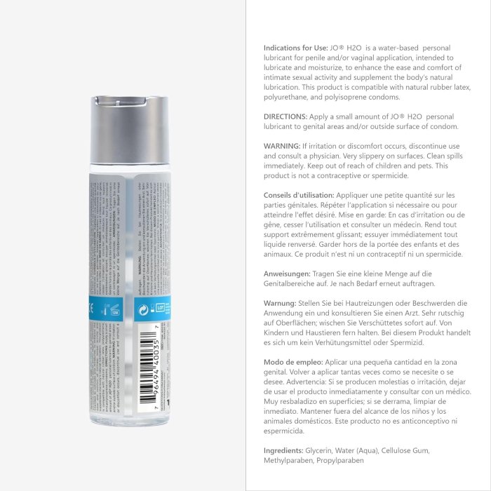 Lubrifiant intim JO H2O Original, pe baza de apa - 60 ml