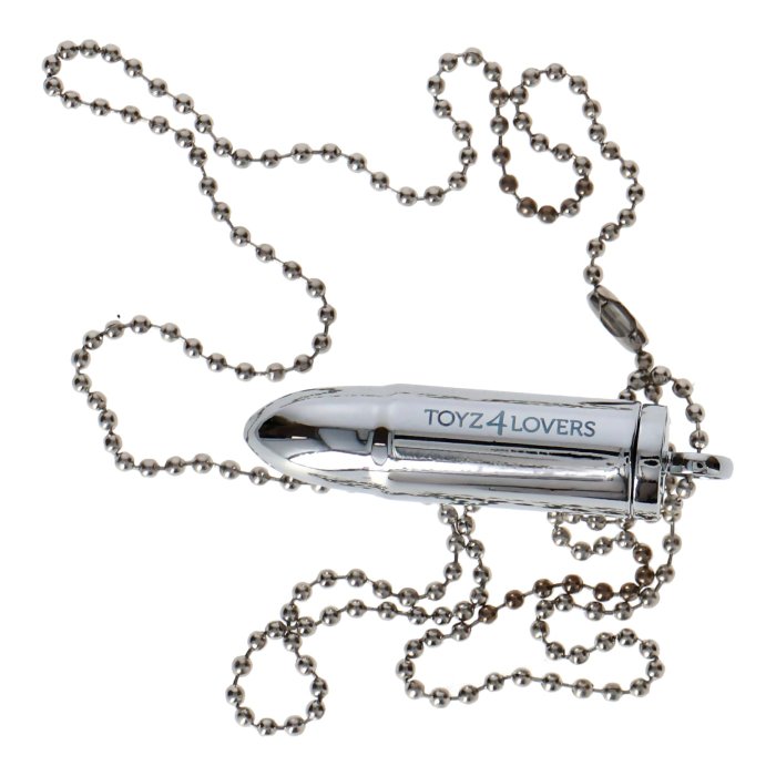 Mini Vibrator Glont cu lant, One Shot, Elys, Argintiu