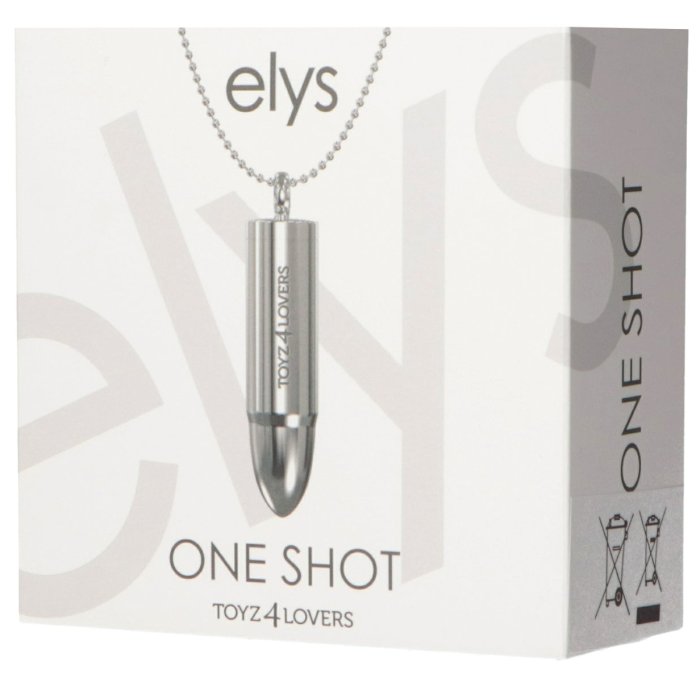 Mini Vibrator Glont cu lant, One Shot, Elys, Argintiu