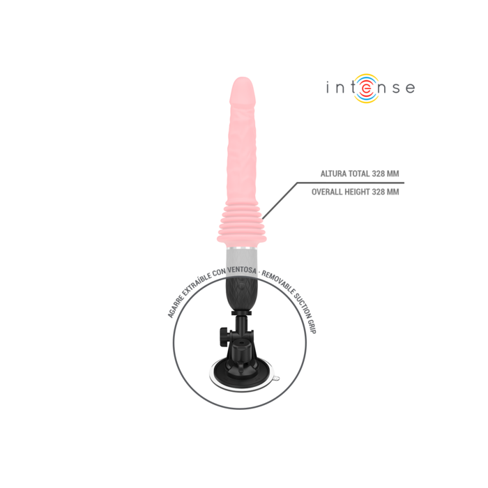 Vibrator Thrust cu Telecomanda si Funcție de incalzire - Intense Cynthia - Rosu
