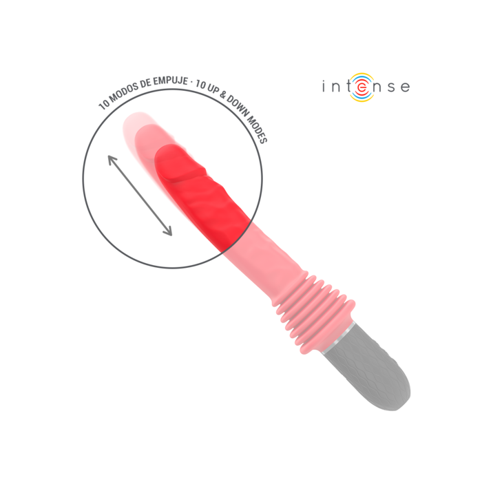Vibrator Thrust cu Telecomanda si Funcție de incalzire - Intense Cynthia - Rosu