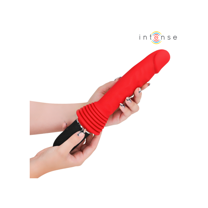 Vibrator Thrust cu Telecomanda si Funcție de incalzire - Intense Cynthia - Rosu