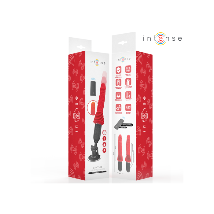 Vibrator Thrust cu Telecomanda si Funcție de incalzire - Intense Cynthia - Rosu