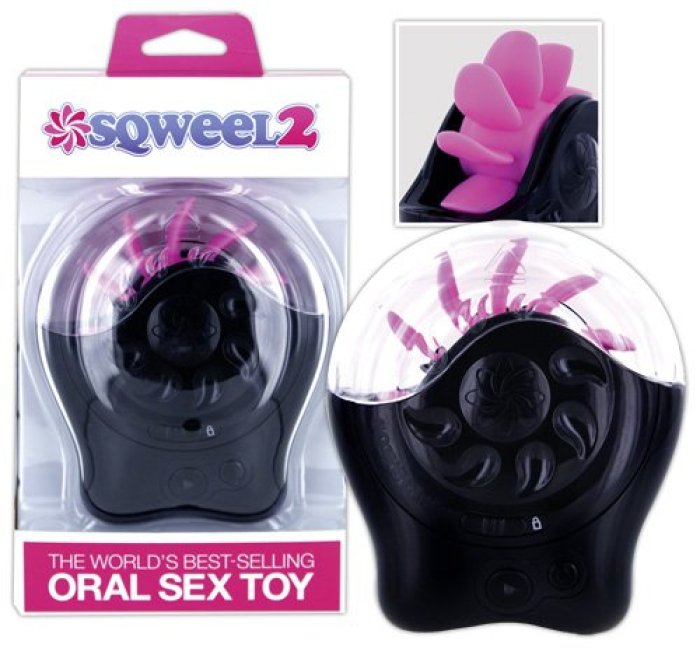 Oral Sex Simulator HAOOY »Sqweel 2« 12 cm - Roz - detaliu finisaj