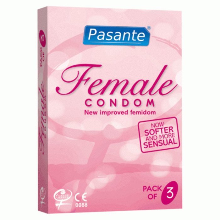 Prezervative Femei Pasante (fara Latex), 3 Bucati - vedere frontala
