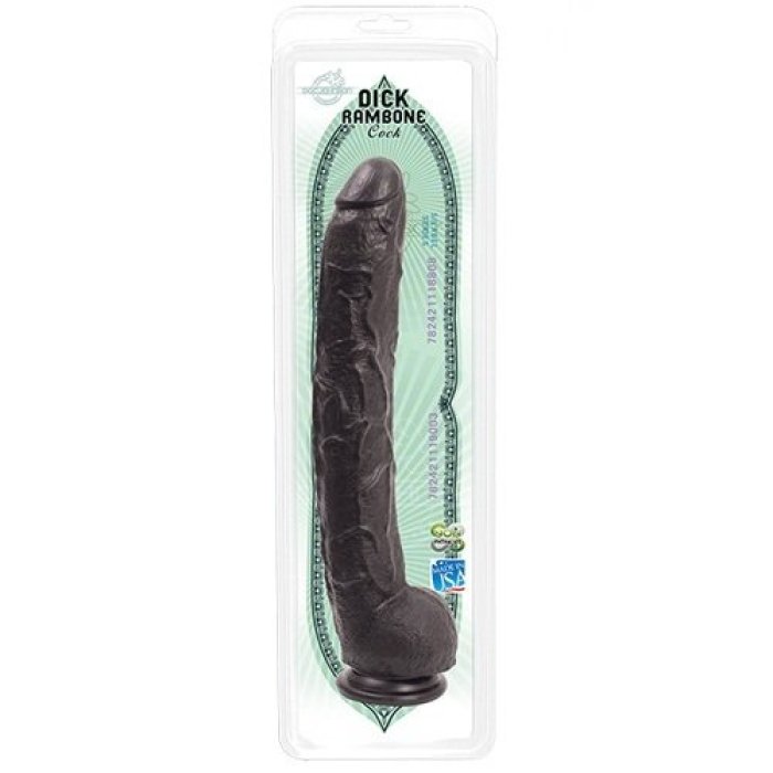 Dildo Dick Rambone Black XXL - vedere laterala