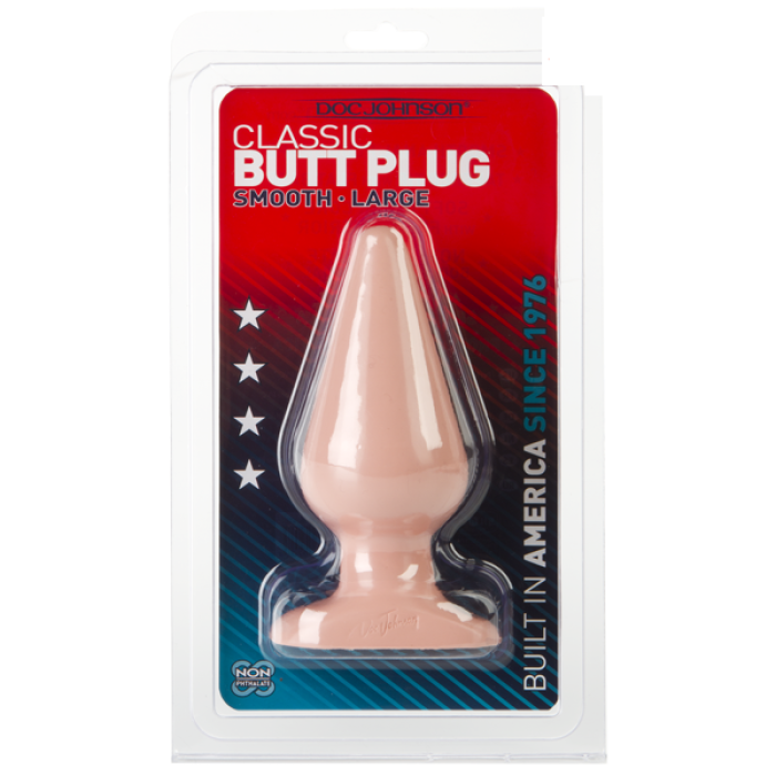 Butt Plug Doc Johnson "Smoth Classic XXL" 14,2 cm - Natural - culoare si material