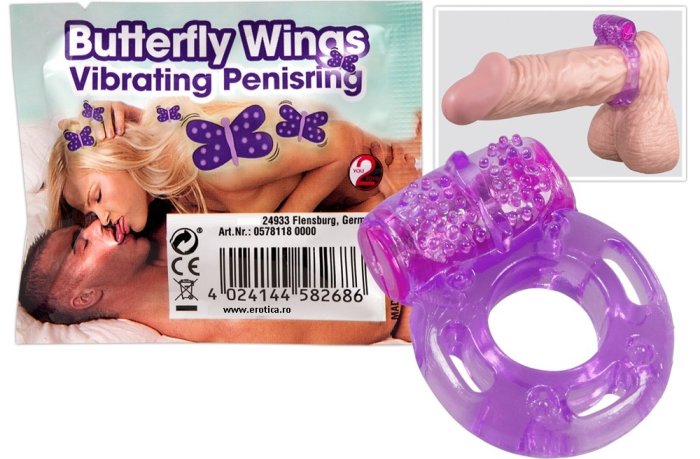 Inel cu Vibratii You2Toys "Butterfly Wings" Violet
