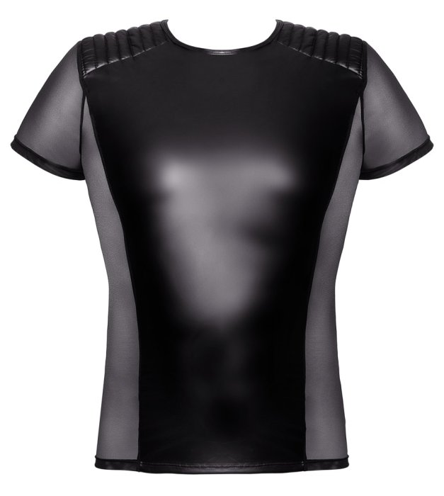 Tricou mulat Barbati NEK- model motociclisti, wetlook negru