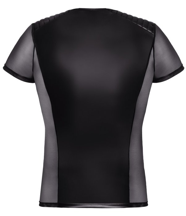 Tricou mulat Barbati NEK- model motociclisti, wetlook negru