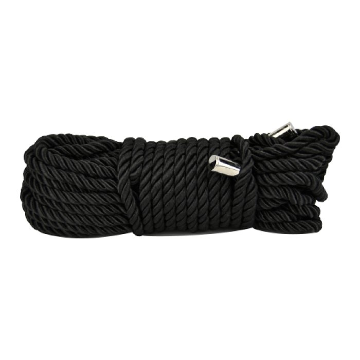 Sfoara Bondage Bound to Please Silky Bondage Rope, 10m - Negru