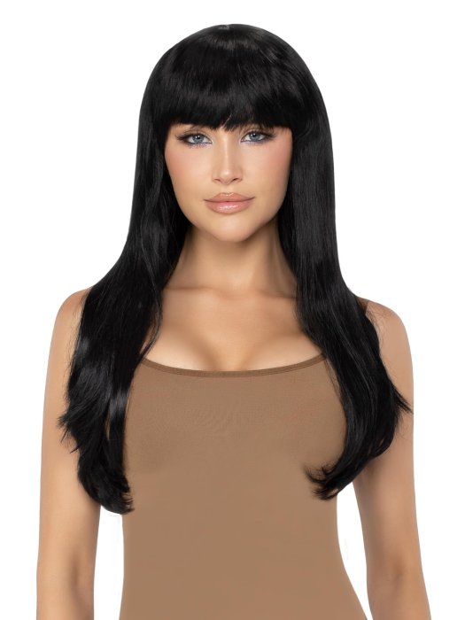 Bangin' Long Straight Wig Black - vedere frontala