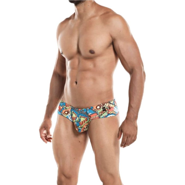 CUT4MEN Cheeky Brief Provocative Negru detaliu decupaj