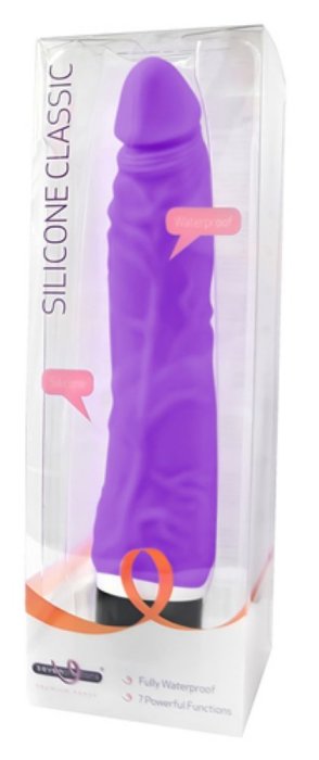 Vibrator Purple Silicone 7 - culoare si material