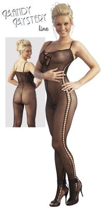 Catsuit Optic Mandy Mystery - Negru