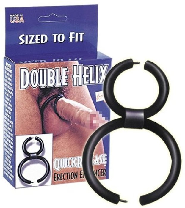 Inel California Exotics "Double Helix" Negru