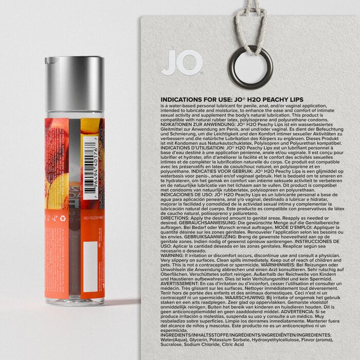 Lubrifiant JO H2O Peachy Lips 156ml