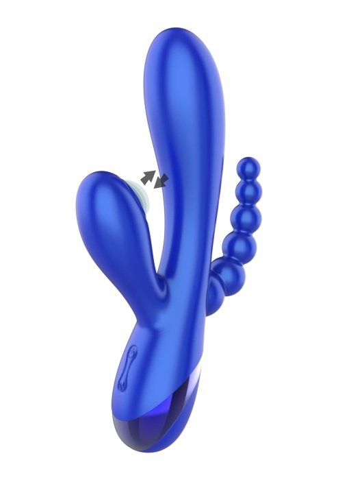 Triple Love Vibrator Blue - vedere frontala