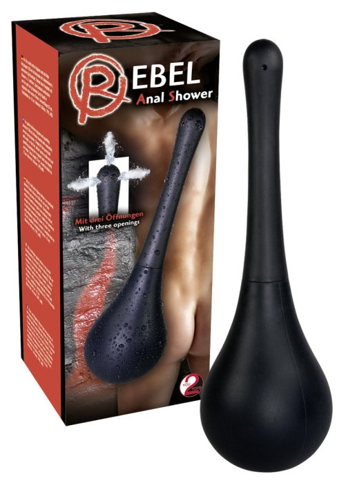Rebel Anal Shower Black - vedere frontala