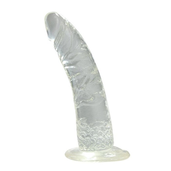 Dildo Realistic Transparent 18 cm - dimensiuni complete