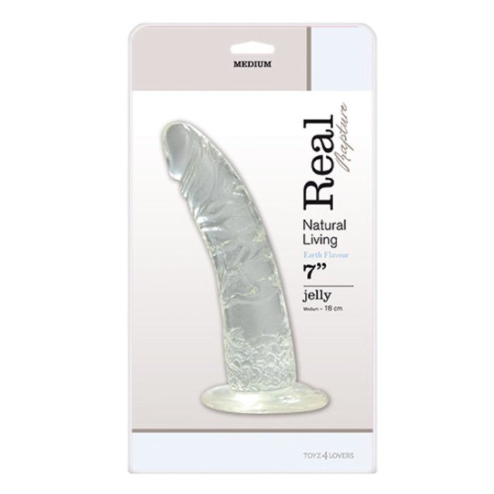 Dildo Realistic Transparent 18 cm - vedere frontala