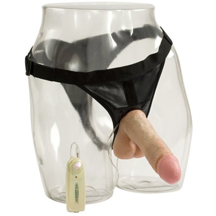 Vibrator Strapon Vac-U-Lock Set - culoare si material