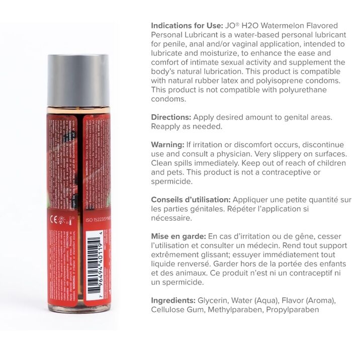 Lubrifiant JO H2O Watermelon 156 ml