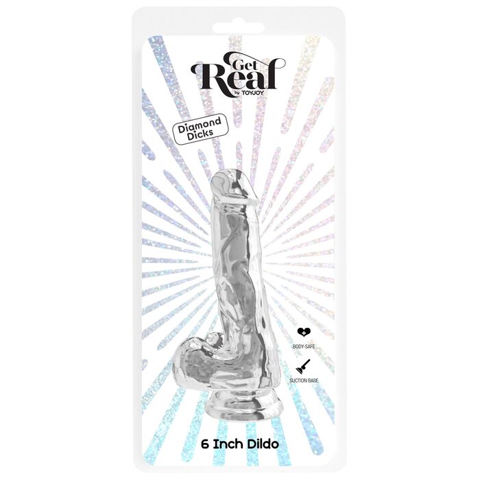 Dildo ToyJoy Clear Dildo TPE 16 cm Transparent - imagine suplimentara 1