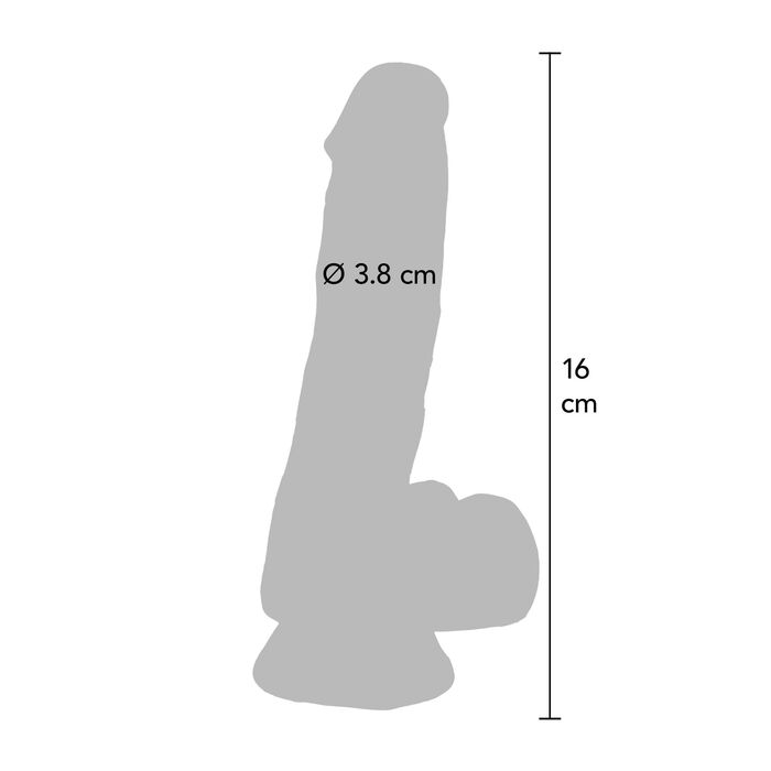 Dildo ToyJoy Clear Dildo TPE 16 cm Transparent - imagine suplimentara 2