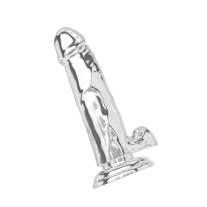 Dildo ToyJoy Clear Dildo TPE 18 cm Transparent - vedere spate
