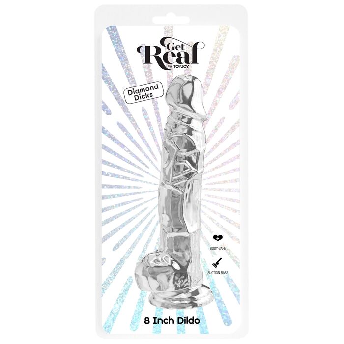 Dildo ToyJoy Clear Dildo TPE 22.5 cm Transparent - imagine suplimentara 1