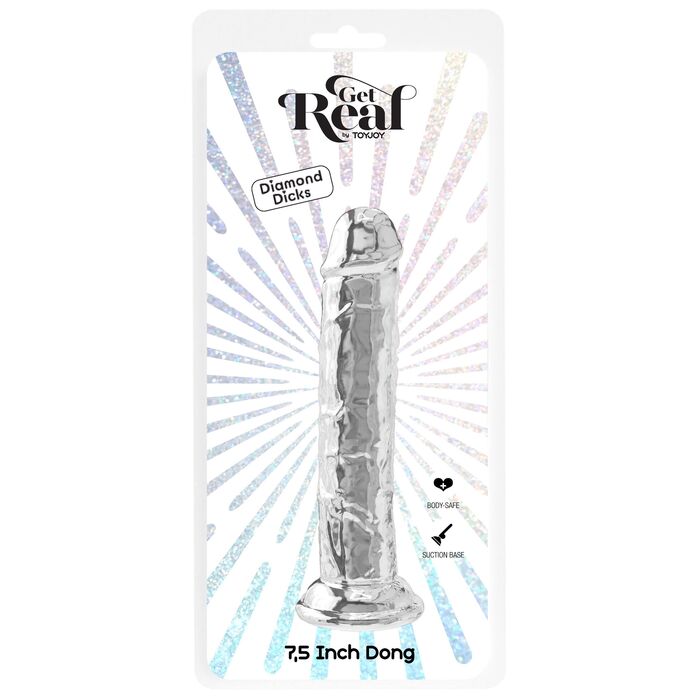 Dildo ToyJoy Clear Dong TPE 19 cm Transparent - imagine suplimentara 1