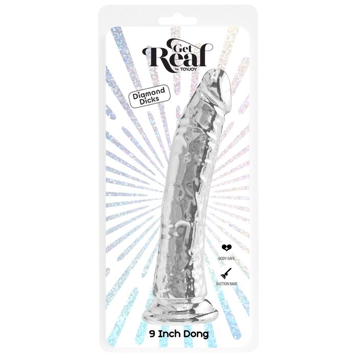 Dildo ToyJoy Clear Dong TPE 24 cm Transparent - ambalaj original