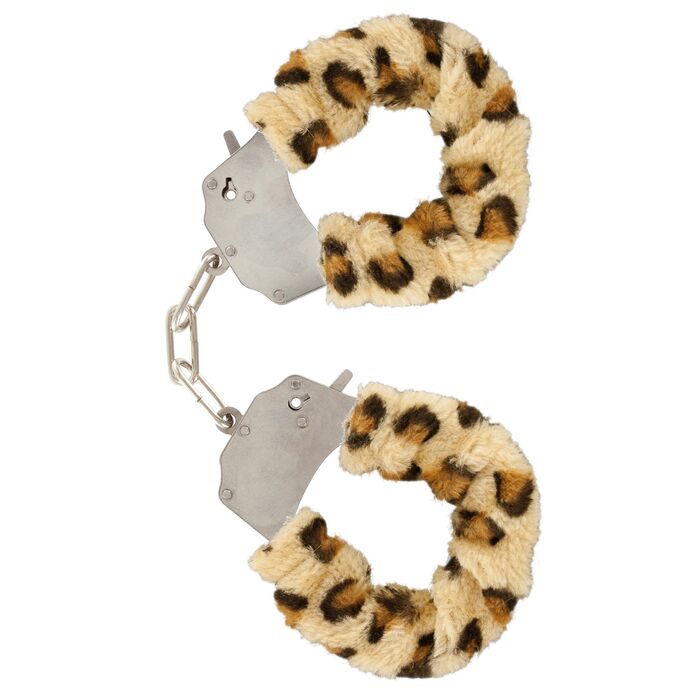 Catuse Plus ToyJoy Furry Fun Cuffs Leopard - dimensiuni si specificatii