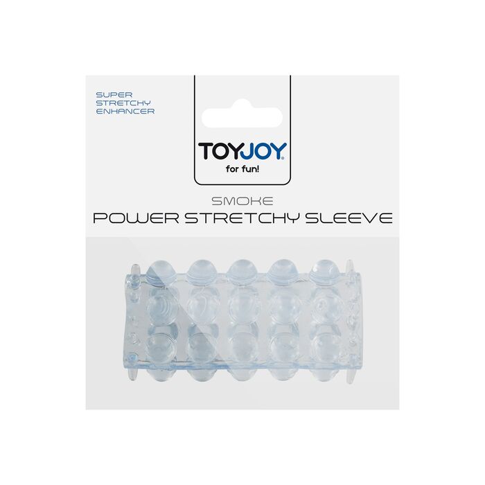 Manson Penis ToyJoy Power Stretchy Sleeve Albastru - vedere laterala