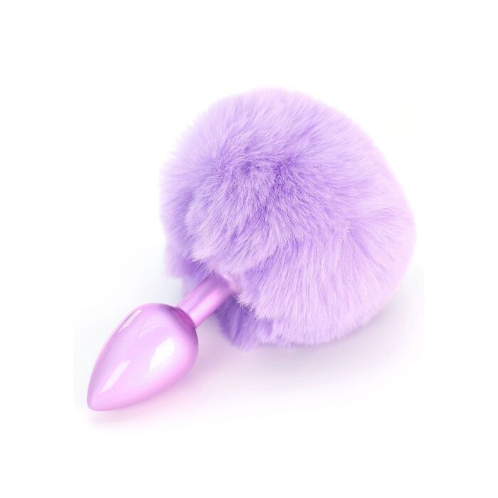 Plug Anal ToyJoy Enchanting Bunnytail Buttplug Violet - dimensiuni si specificatii